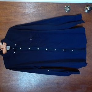Old Navy Long Sleeve Dress Shirt, Dark Blue